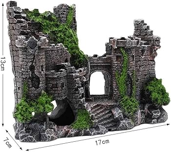 Aquarium Castle Ruins Ornament with Arch – Resin Landscape Decoration